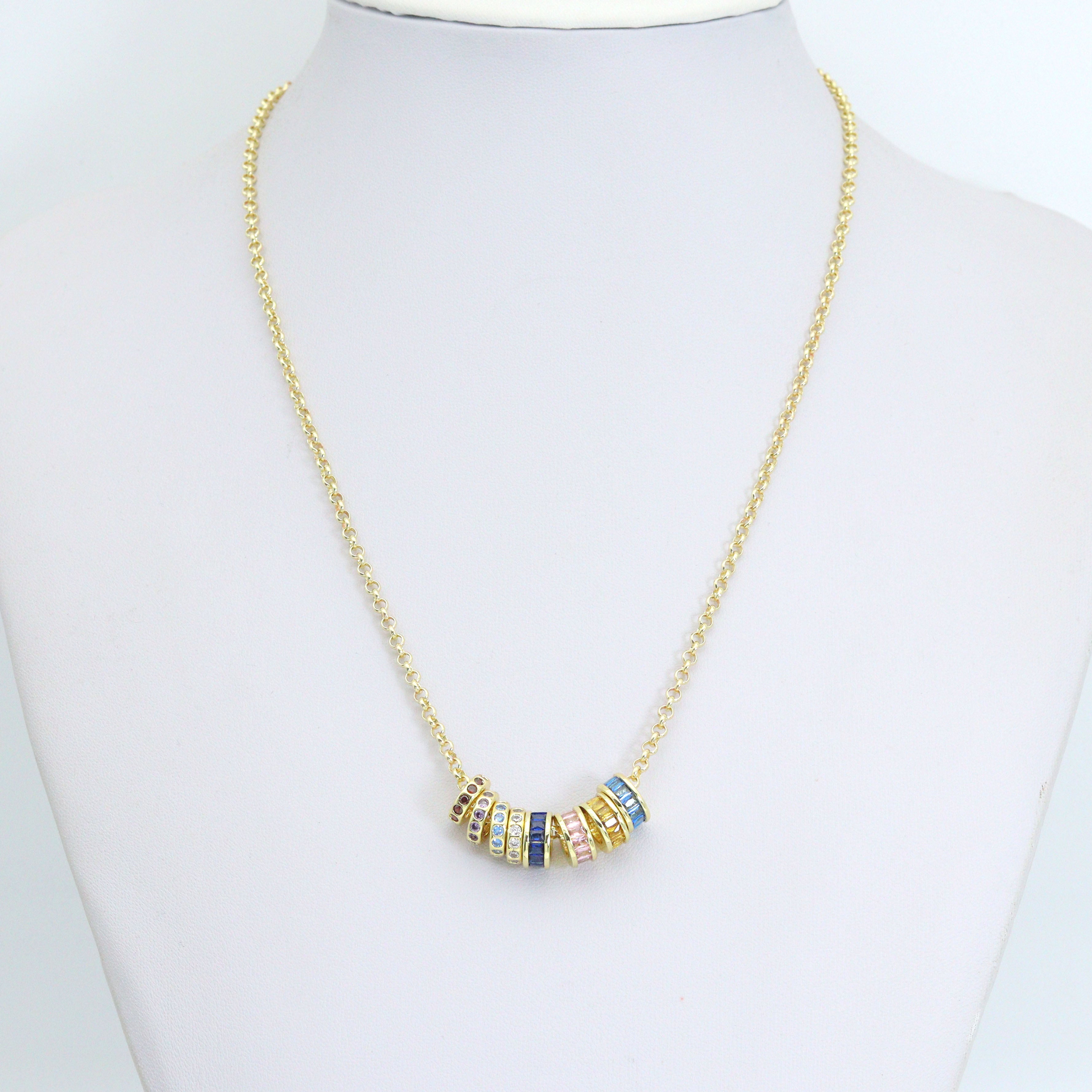 Birthstone Spacer,Spacer for Necklace, birthstone Charm Pendant, Sku#LX977 | Beads | Wiccan Center