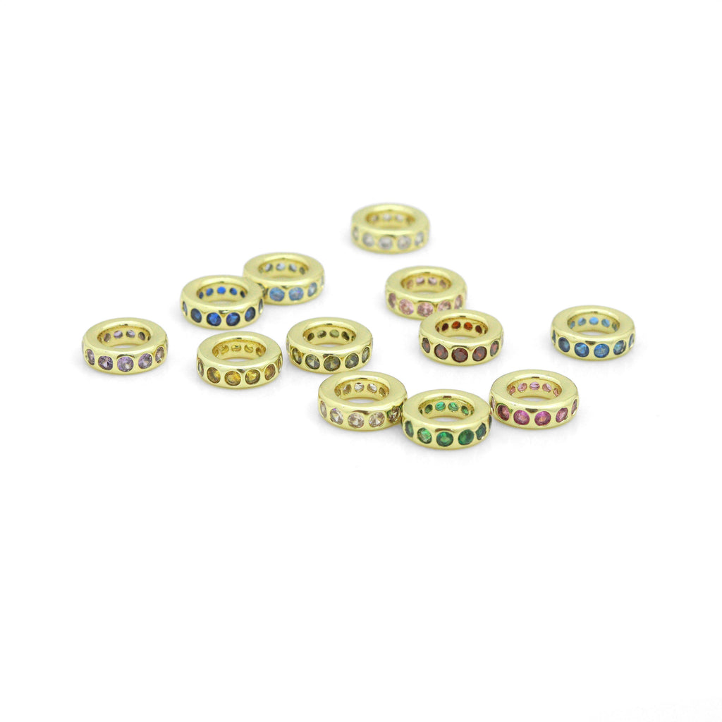 Birthstone Spacer,Spacer for Necklace, birthstone Charm Pendant, Sku#LX977 | Beads | Wiccan Center