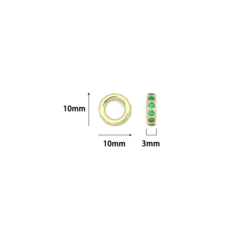 Birthstone Spacer,Spacer for Necklace, birthstone Charm Pendant, Sku#LX977 | Beads | Wiccan Center