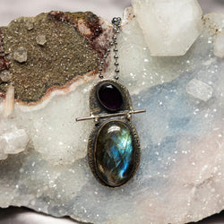 Labradorite 925 Sterling Silver Pendant 2.25 Inch Magic | 925 Sterling Silver | Wiccan Center