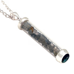 Labradorite Gem Power Vial Pendant for Calm | Gem Power Vials | Wiccan Center