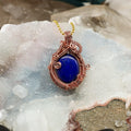 Lapis Lazuli Wire Wrap Pendant 2.05 Inch