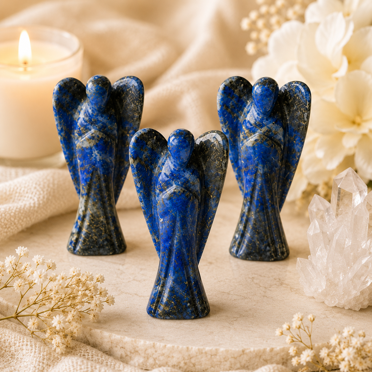Lapis Lazuli Crystal Angel Pocket Guardian