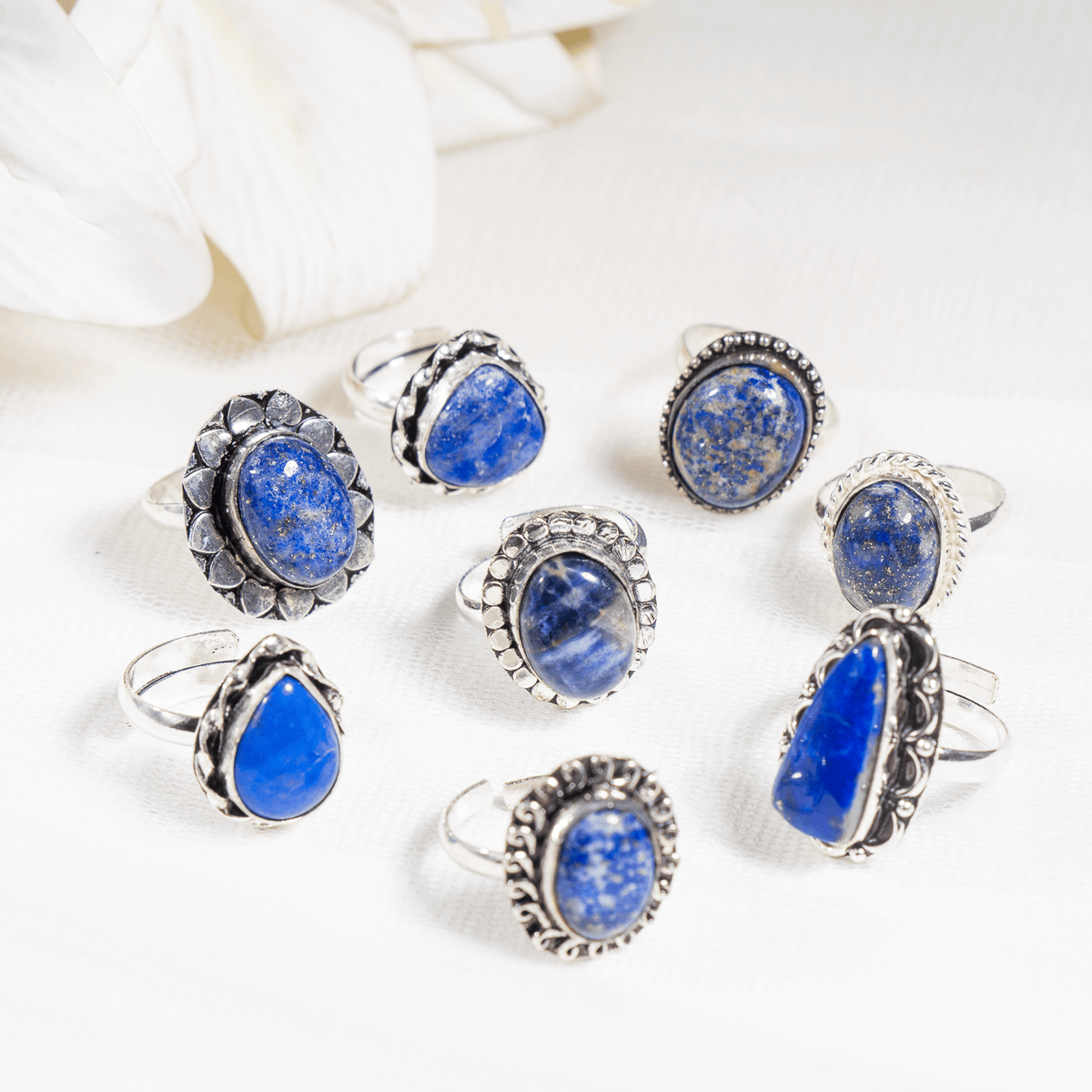 Lapis Lazuli rings – Gemstone rings Natural Crystal Healing Jewelry Collection