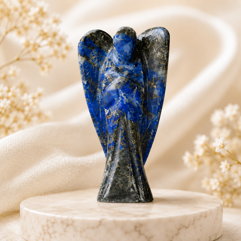 Lapis Lazuli Crystal Angel Pocket Guardian