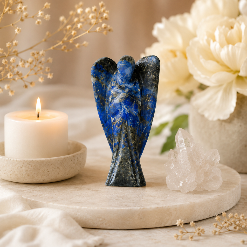 Lapis Lazuli Crystal Angel Pocket Guardian