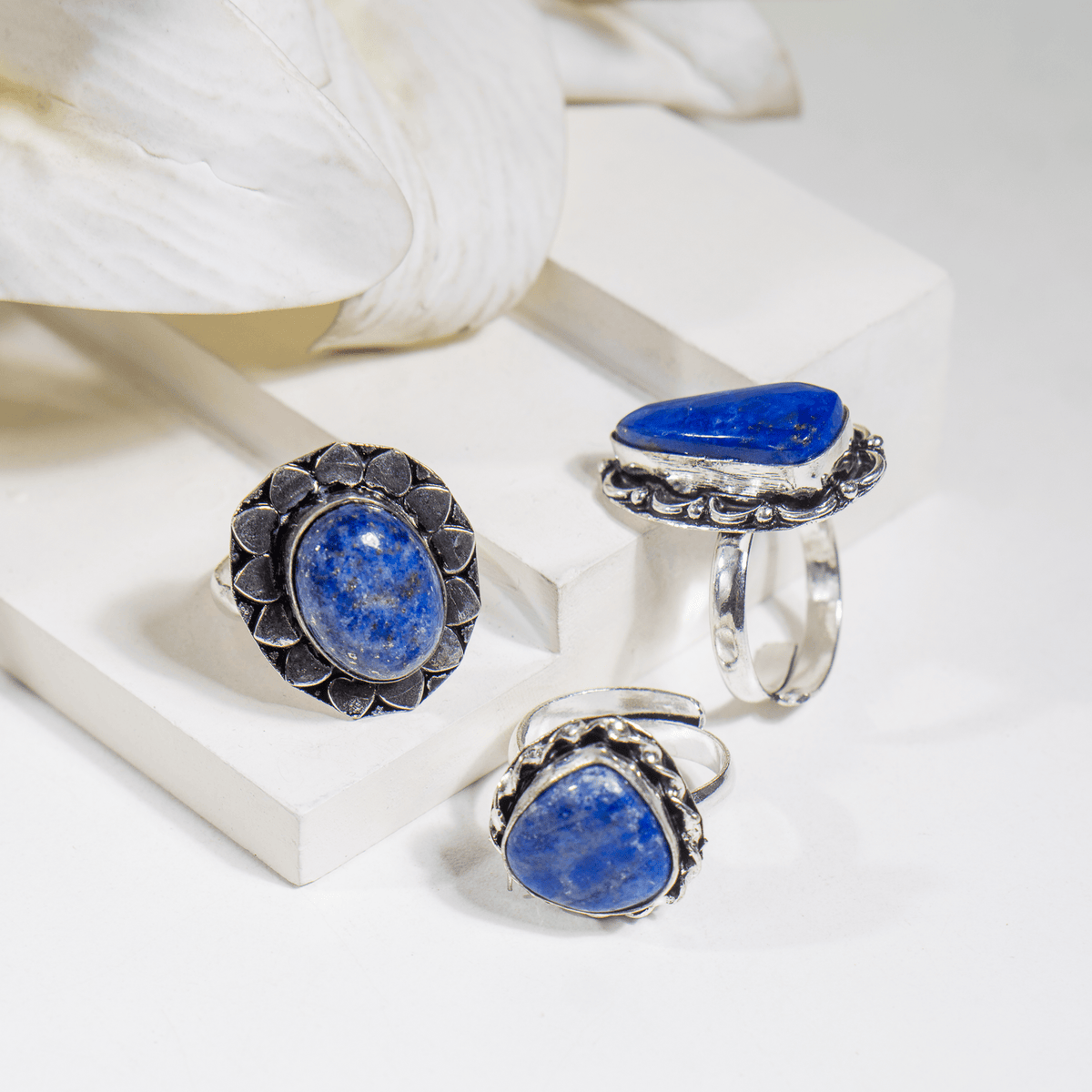 Lapis Lazuli rings – Gemstone rings Natural Crystal Healing Jewelry Collection