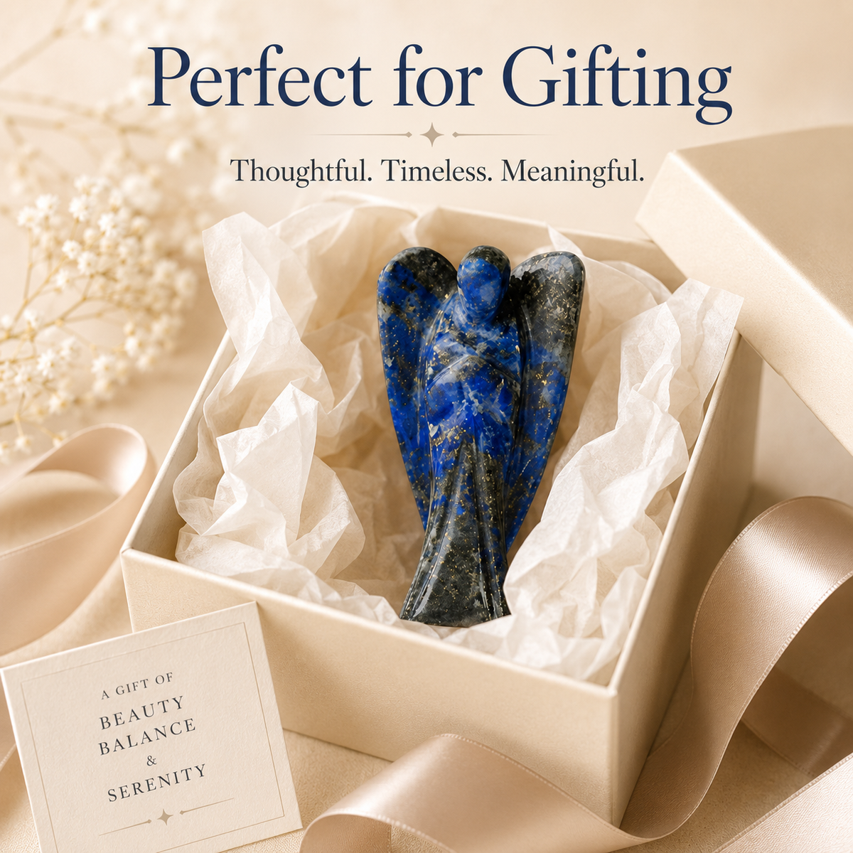 Lapis Lazuli Crystal Angel Pocket Guardian