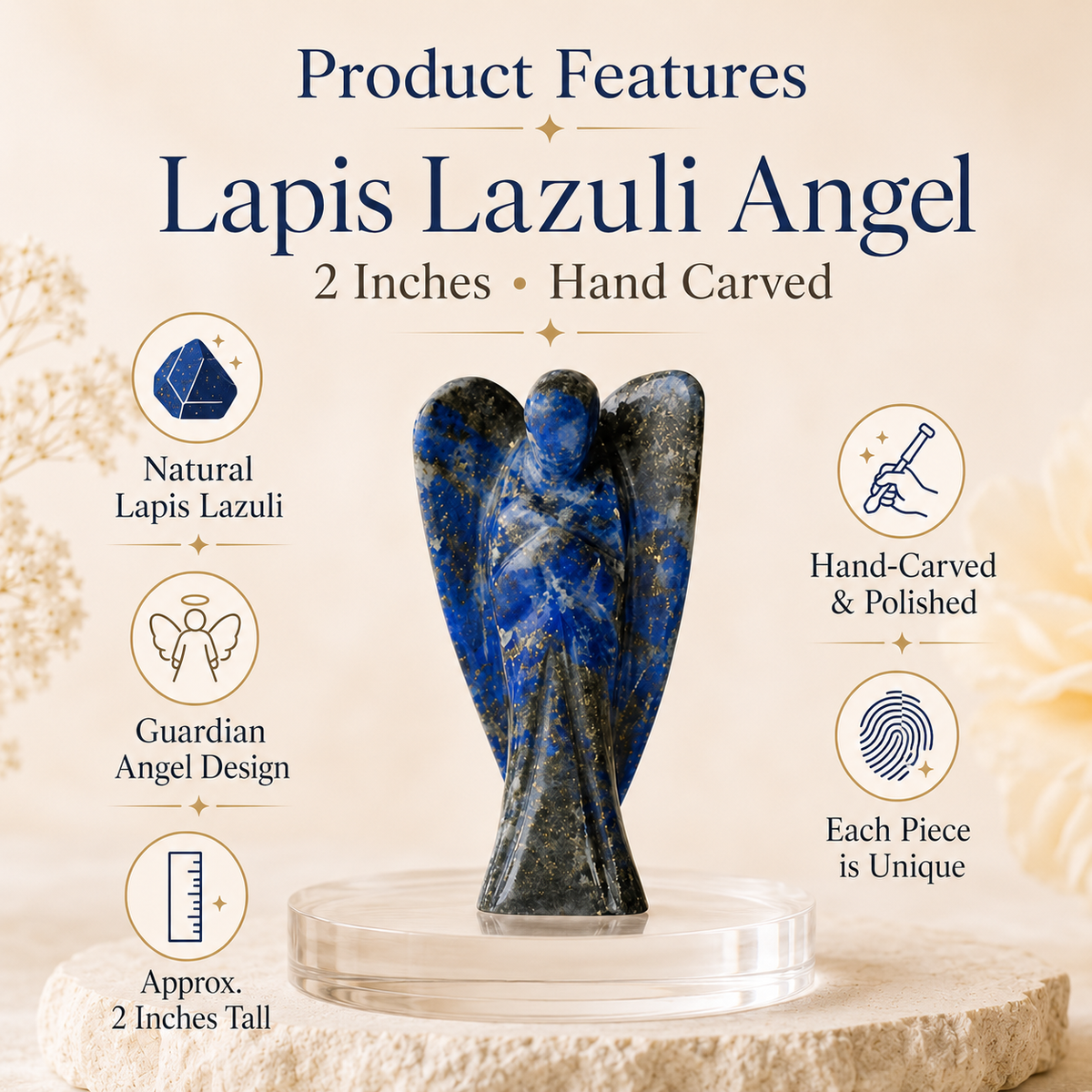 Lapis Lazuli Crystal Angel Pocket Guardian