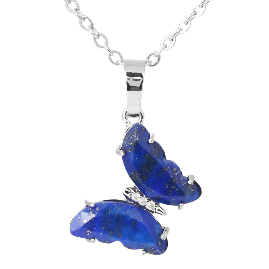 Crystal Butterfly Necklace & Ring