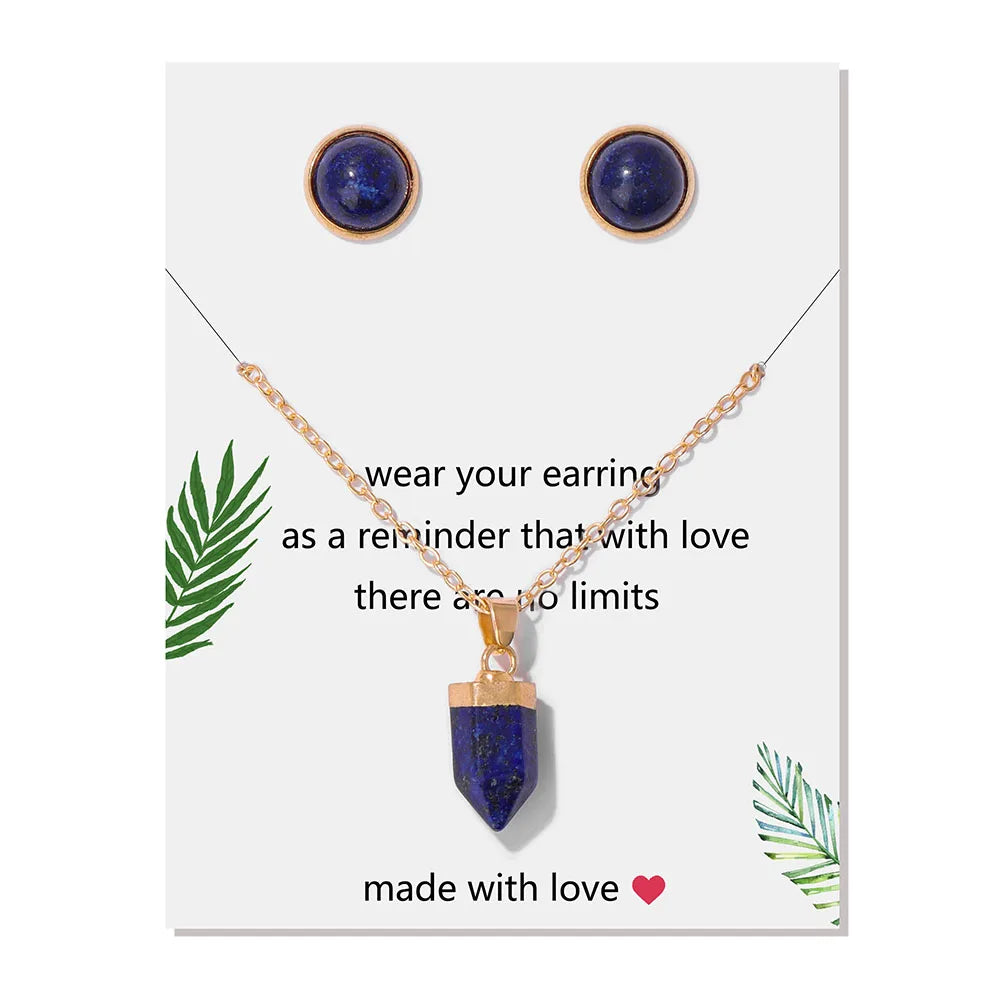 Crystal Point Gold Pendant Necklaces | necklace | Wiccan Center