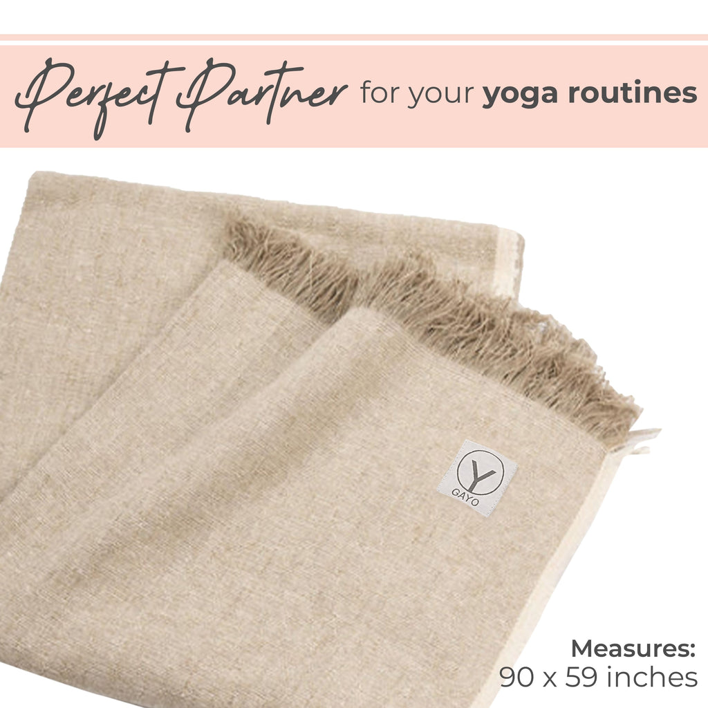 Hemp & Organic Cotton Yoga Blanket | Yoga Organic Cotton Hemp Blanket | Wiccan Center