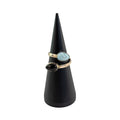 Larimar & Amber Sterling Silver Ring | Rings | Wiccan Center