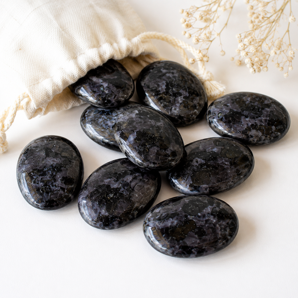 Larvikite Pocket Stones (Breaking Addictions and Clairvoyance )