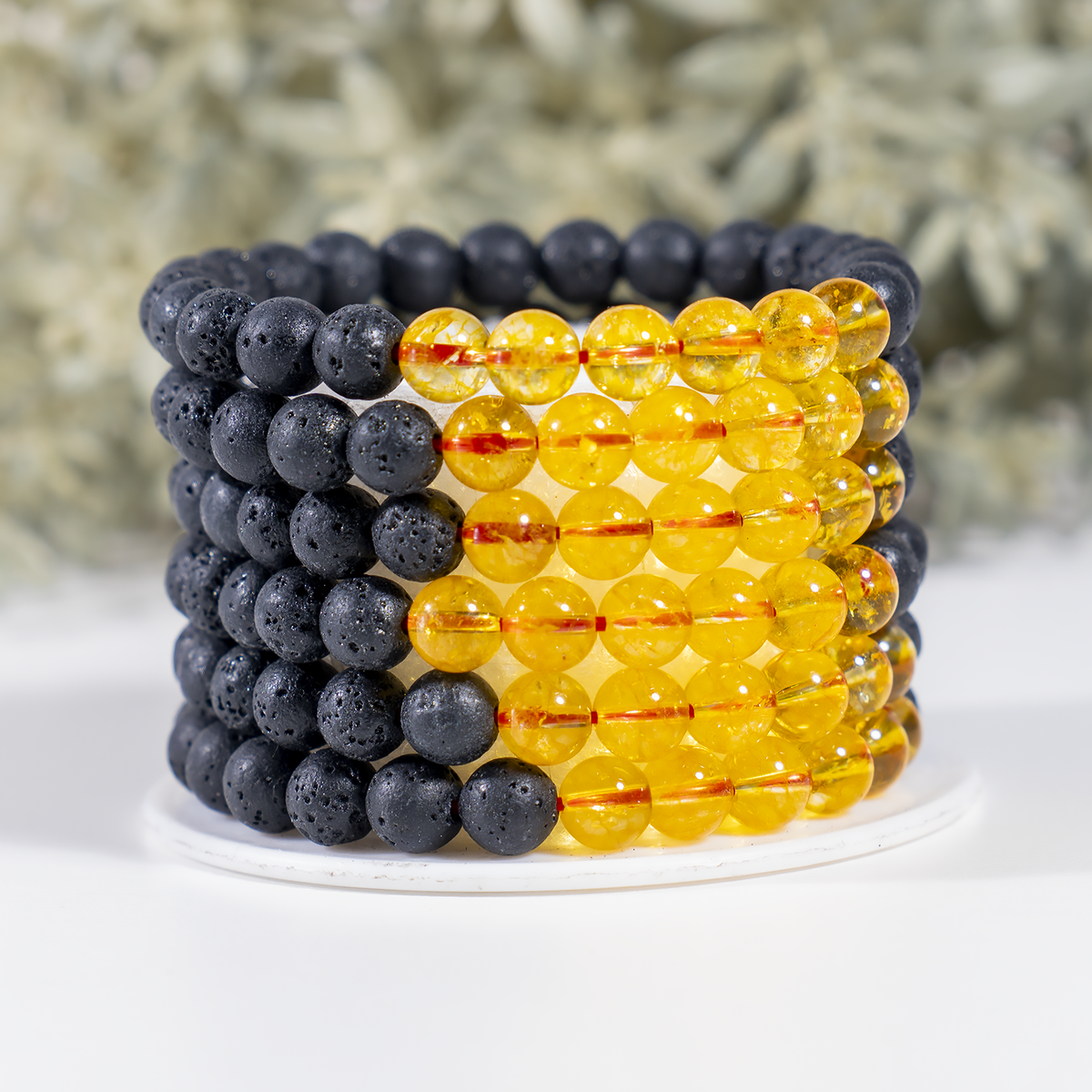 Lava Diffuser Bracelet, Lava with Citrine Beads Diffuser Jewelry, Aromatherapy, Essential Oil Bracelet, Spiritual Gift, Yoga Gift for Her