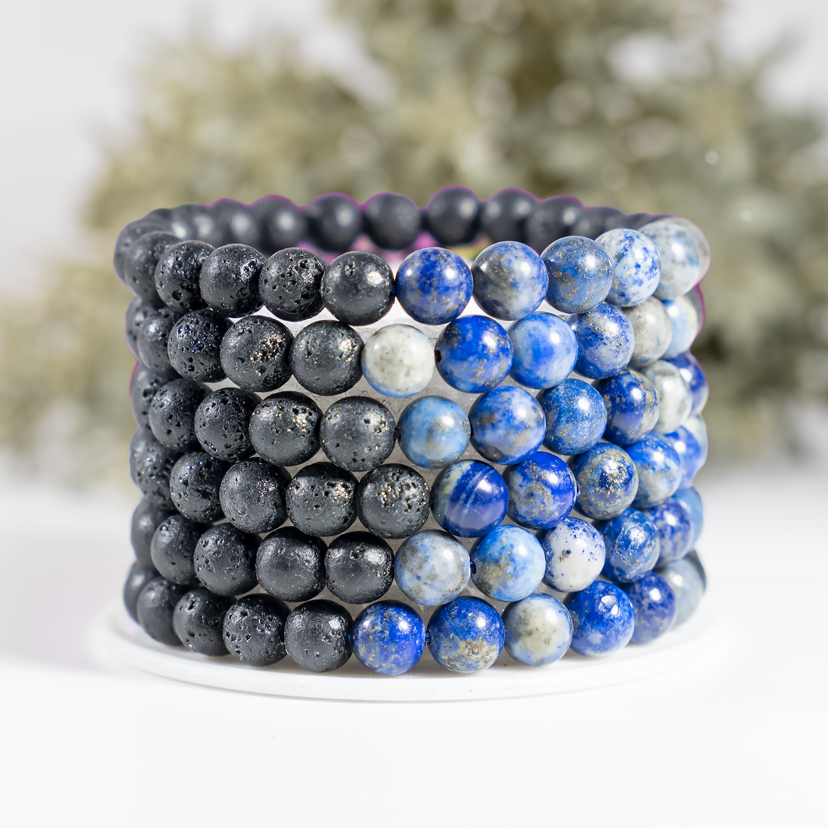 Lava Diffuser Bracelet, Lava with Lapis Lazuli Beads Diffuser Jewelry, Aromatherapy, Essential Oil Bracelet, Spiritual Gift, Yoga Gift for Her