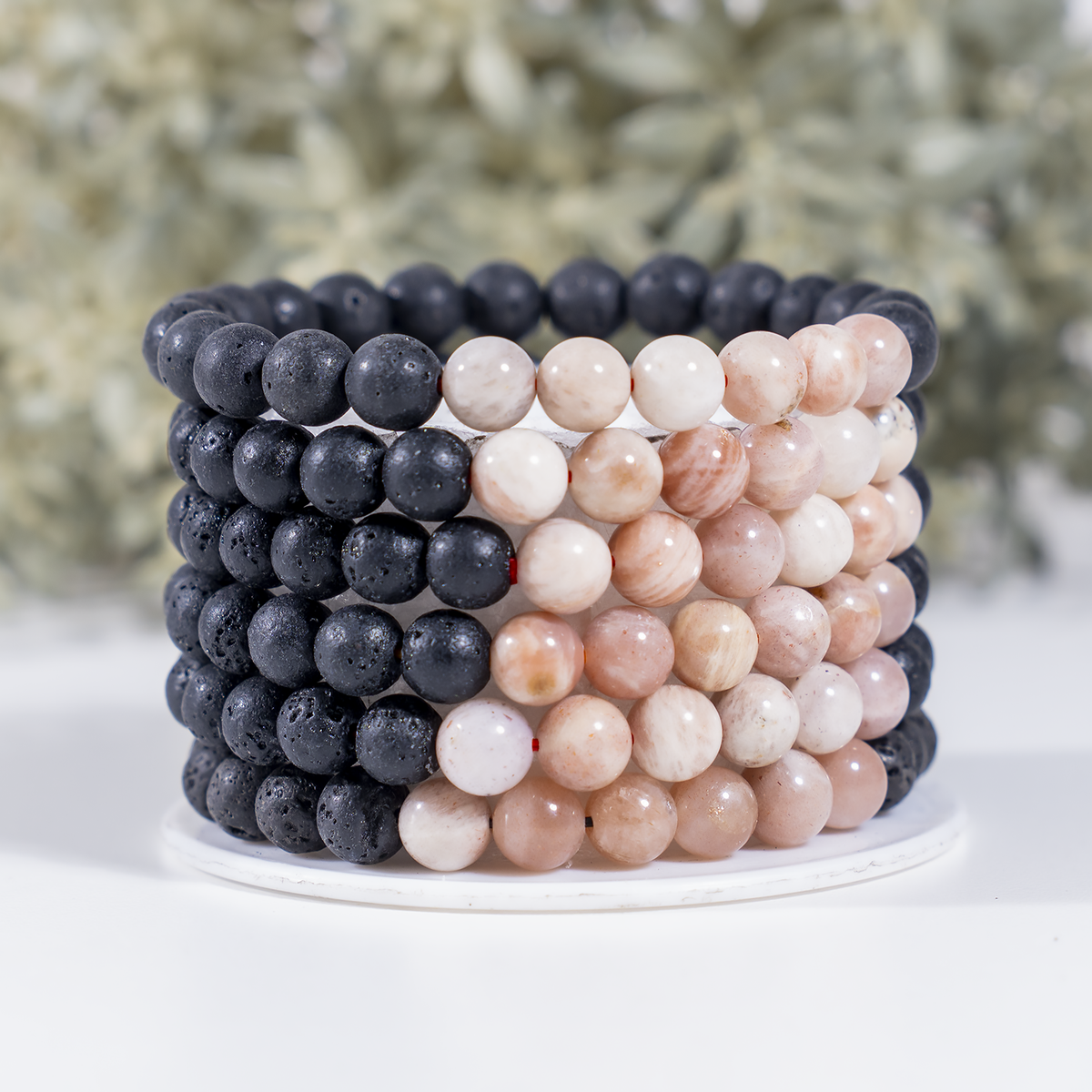 Lava Diffuser Bracelet, Lava with Moonstone Beads Diffuser Jewelry, Aromatherapy, Essential Oil Bracelet, Spiritual Gift, Yoga Gift for Her,