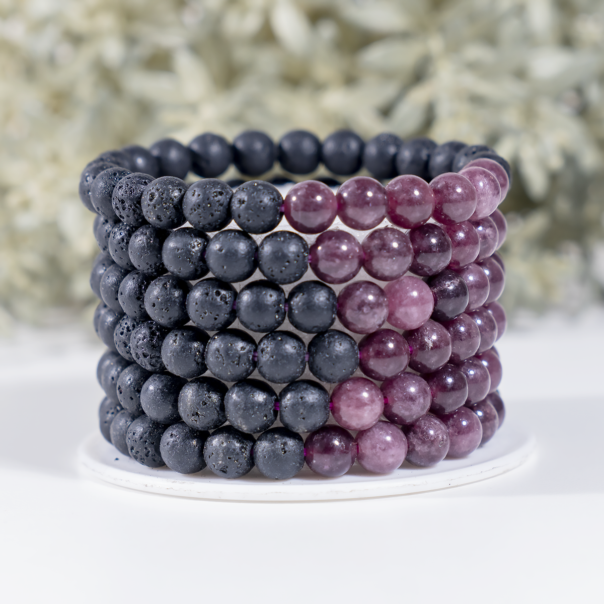 Lava Diffuser Bracelet, Lava with Pink Tourmaline Beads Diffuser Jewelry, Aromatherapy, Essential Oil Bracelet, Spiritual Gift, Yoga Gift for Her,