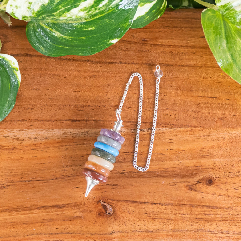 7 Chakra Layered Pendulum | | Wiccan Center