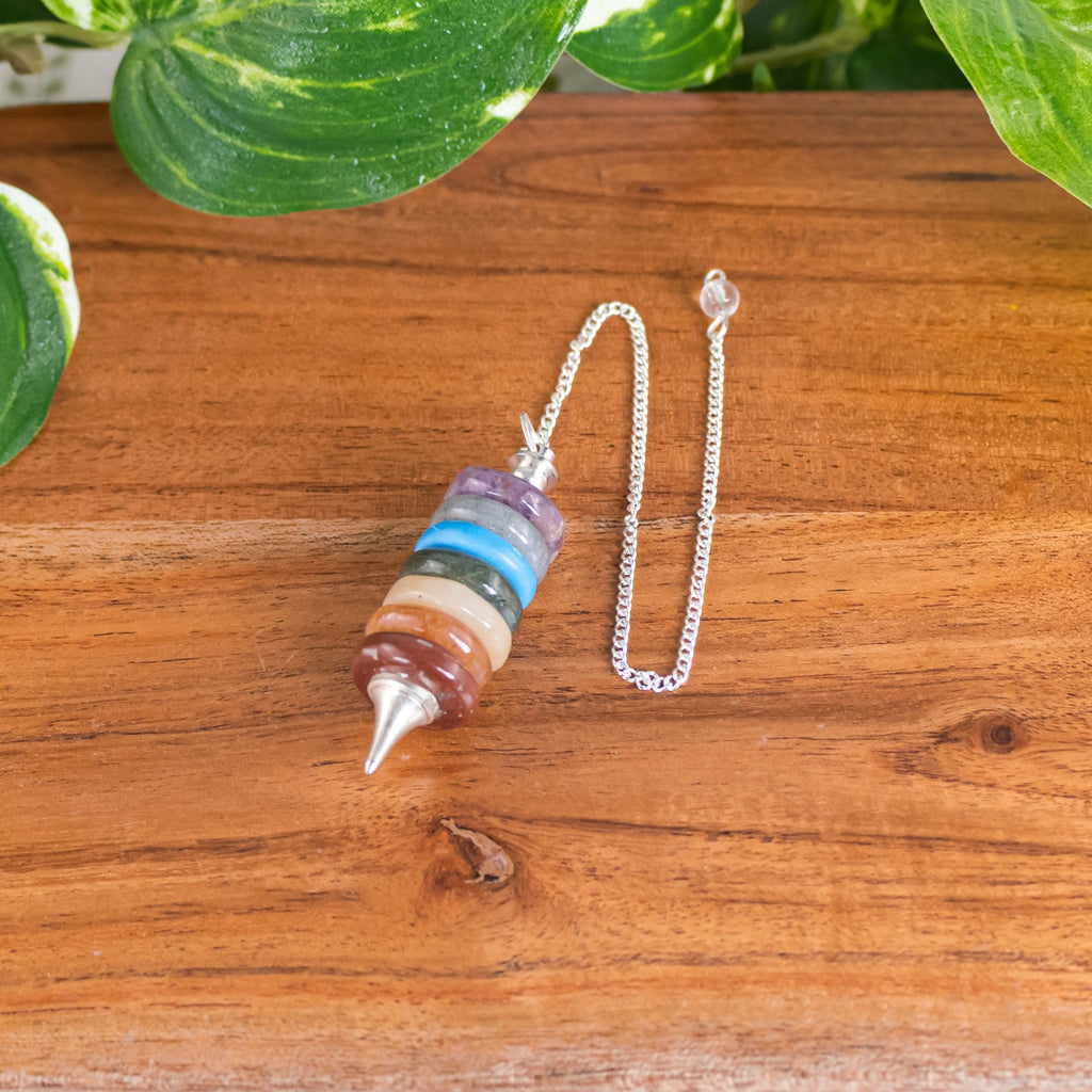 7 Chakra Layered Pendulum | | Wiccan Center