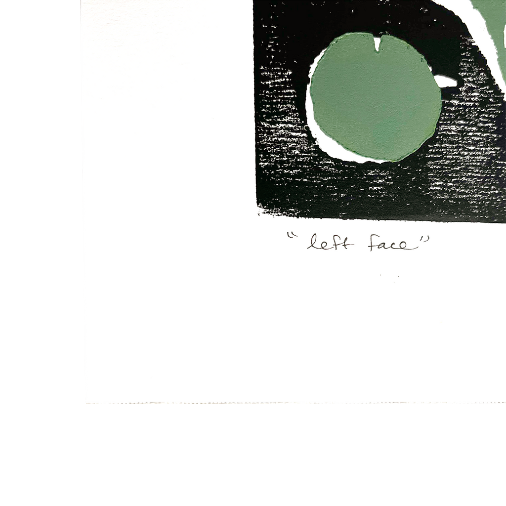 Left Face Block Print