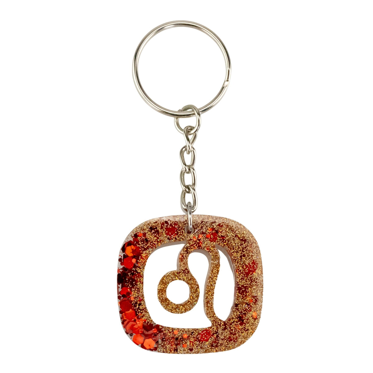 Glitter Resin Zodiac Keychains