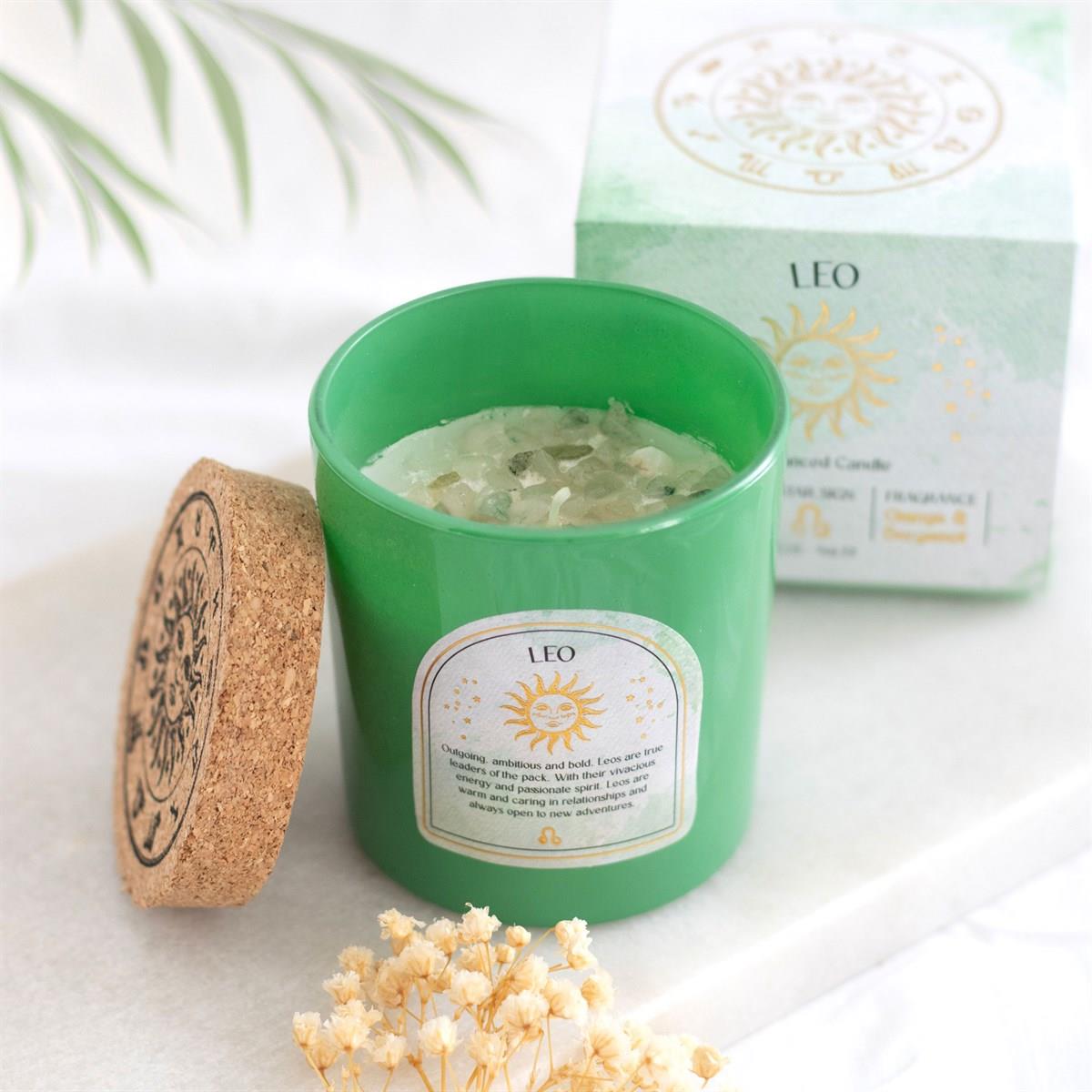 Scented Zodiac Crystal Candle | | Wiccan Center