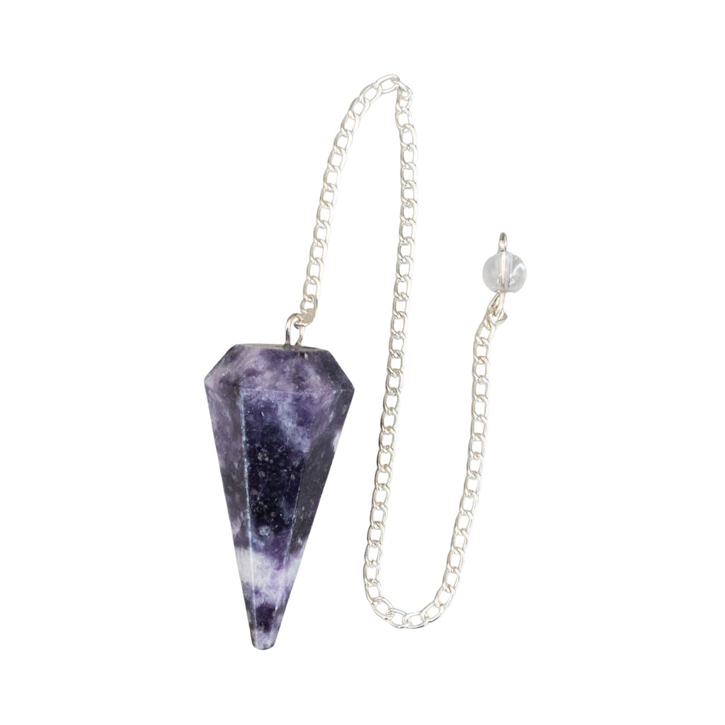 Lepidolite Faceted Pendulum | Religious Items | Wiccan Center