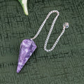 Lepidolite Faceted Pendulum | Religious Items | Wiccan Center