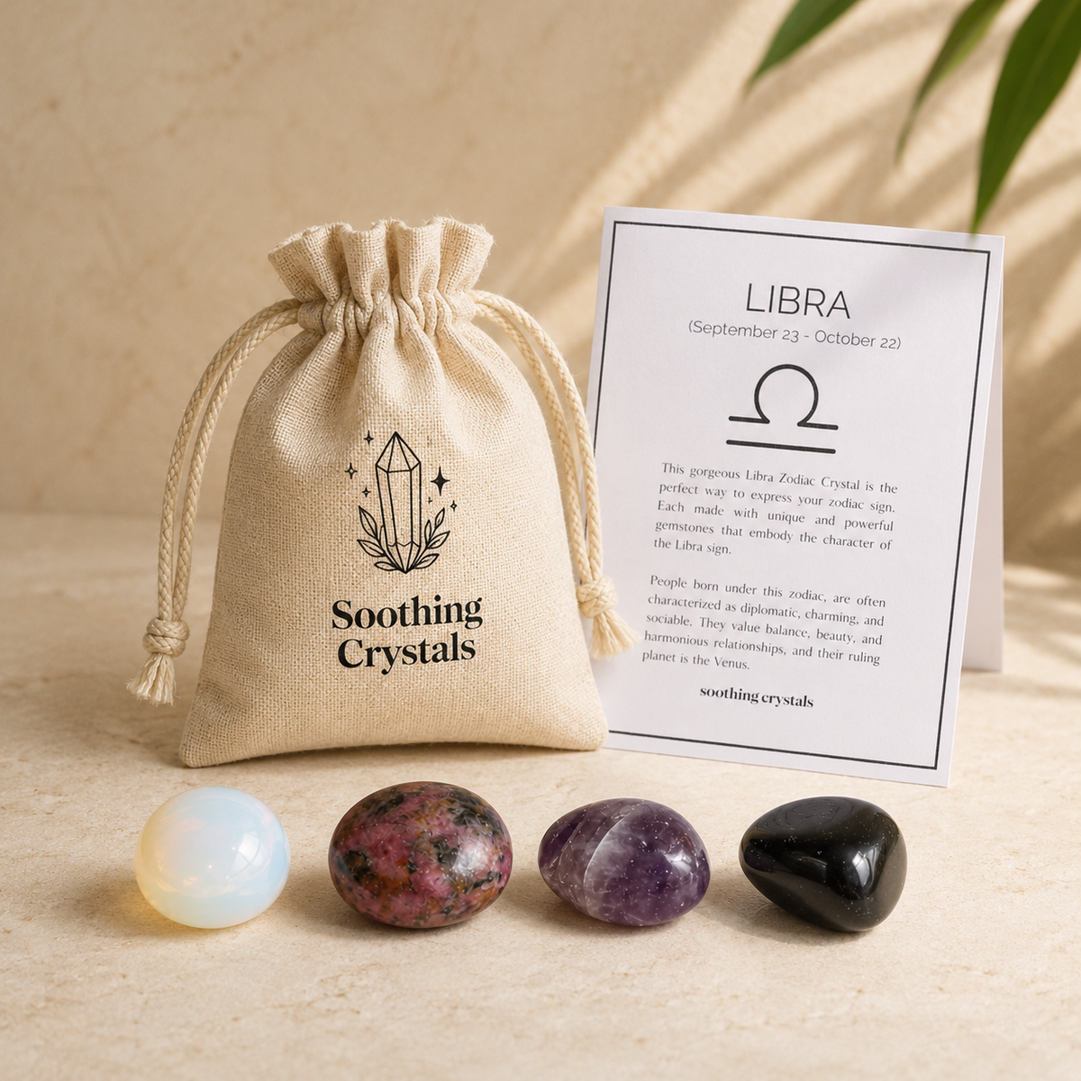 LIBRA Zodiac Crystal Kit, Libra Birthstones Tumbled Stones Set, Libra Gifts