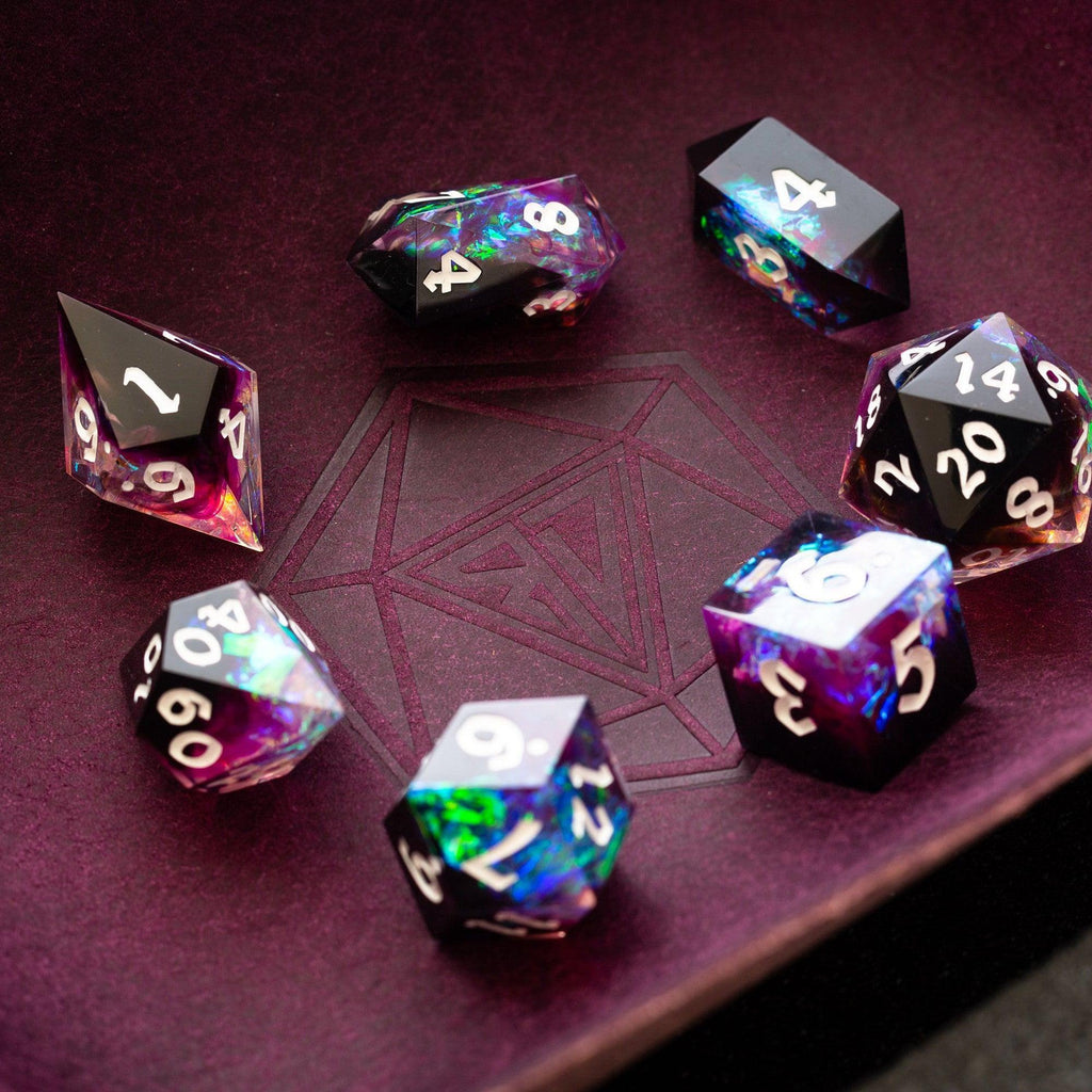Lightning Handmade Resin DND Dice Set | Resin Dice | Wiccan Center