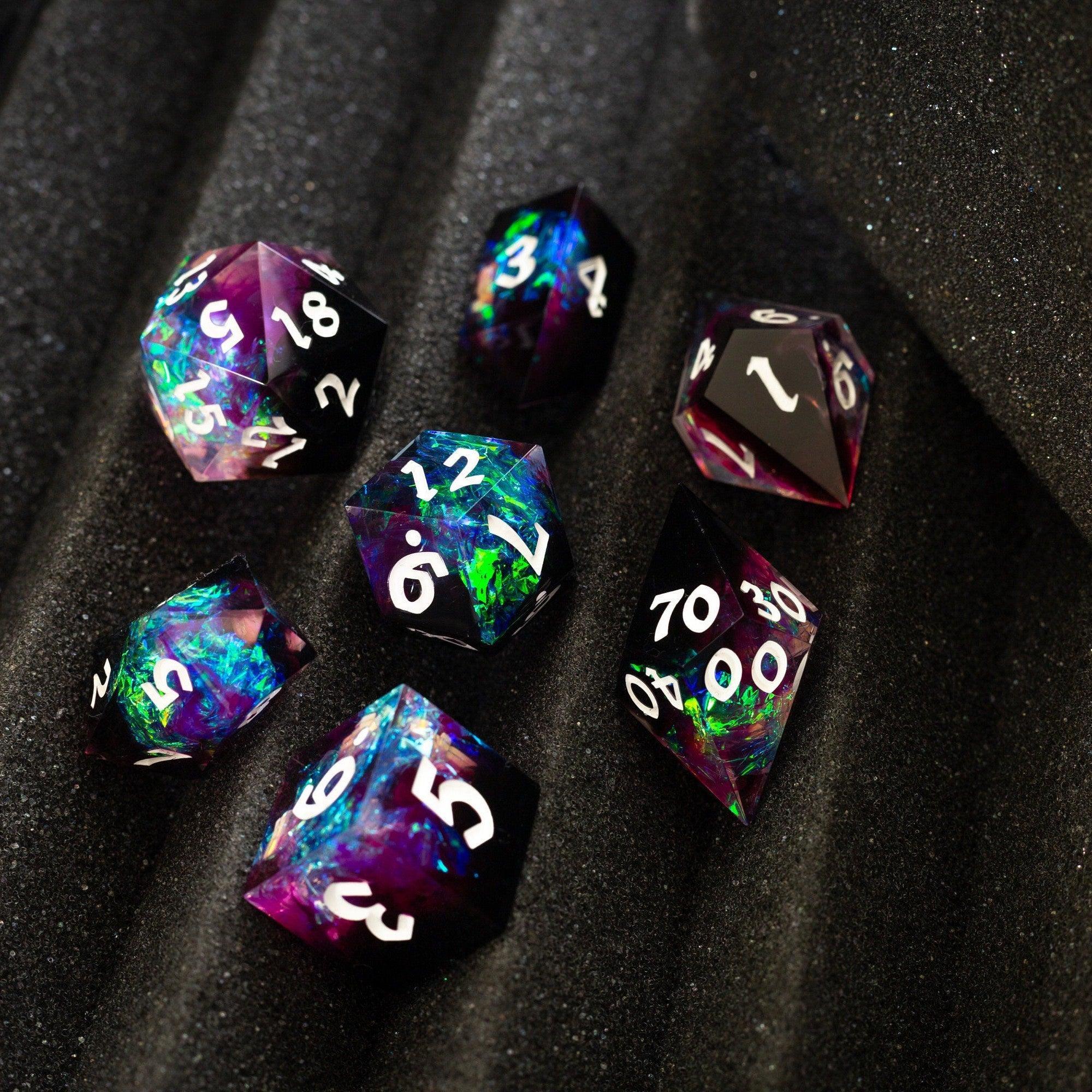 Lightning Handmade Resin DND Dice Set | Resin Dice | Wiccan Center