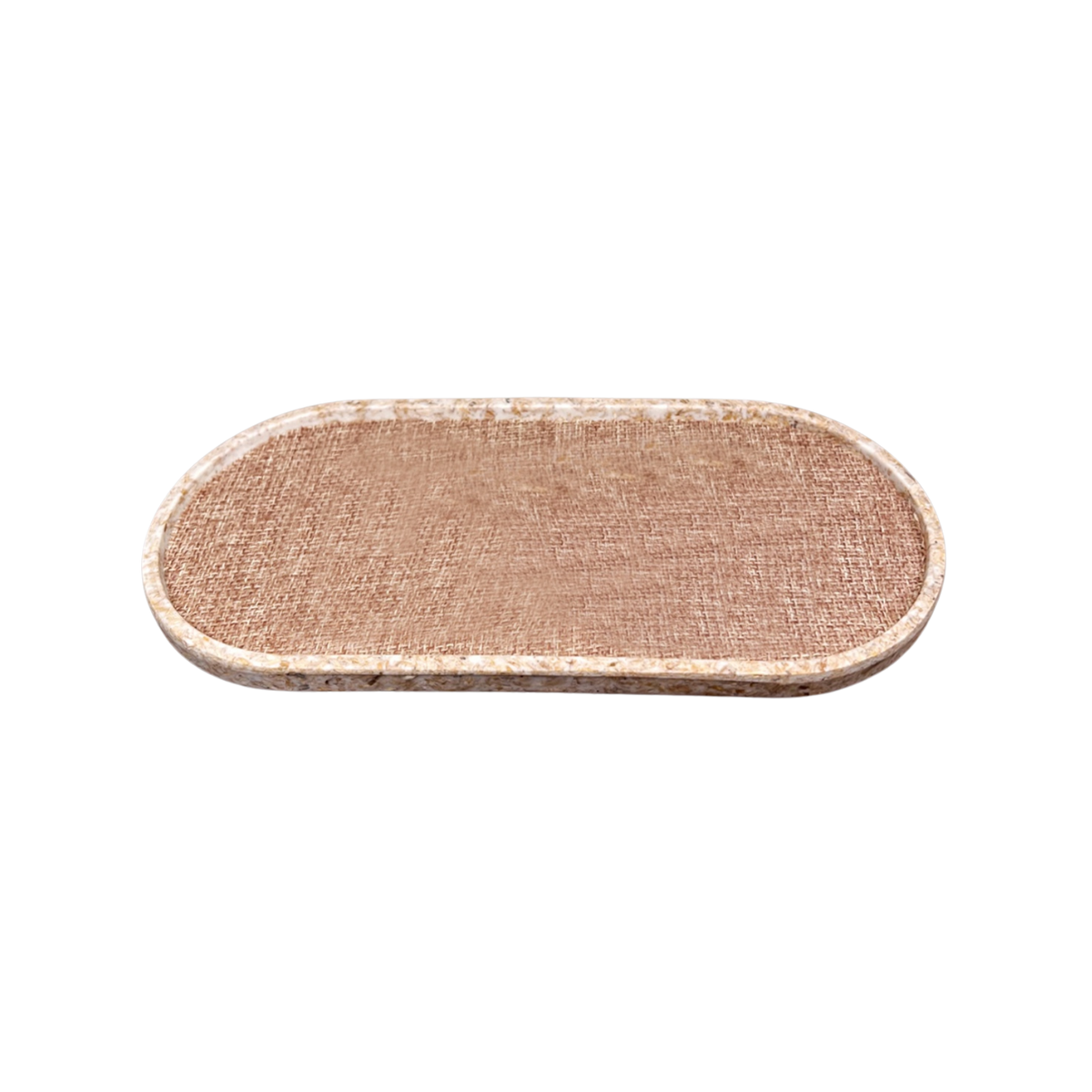 Linen Lacquered Oval Tray