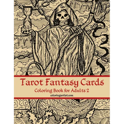 Tarot Fantasy Cards Coloring Book for Adults 2 - Paperback | Books | Wiccan Center