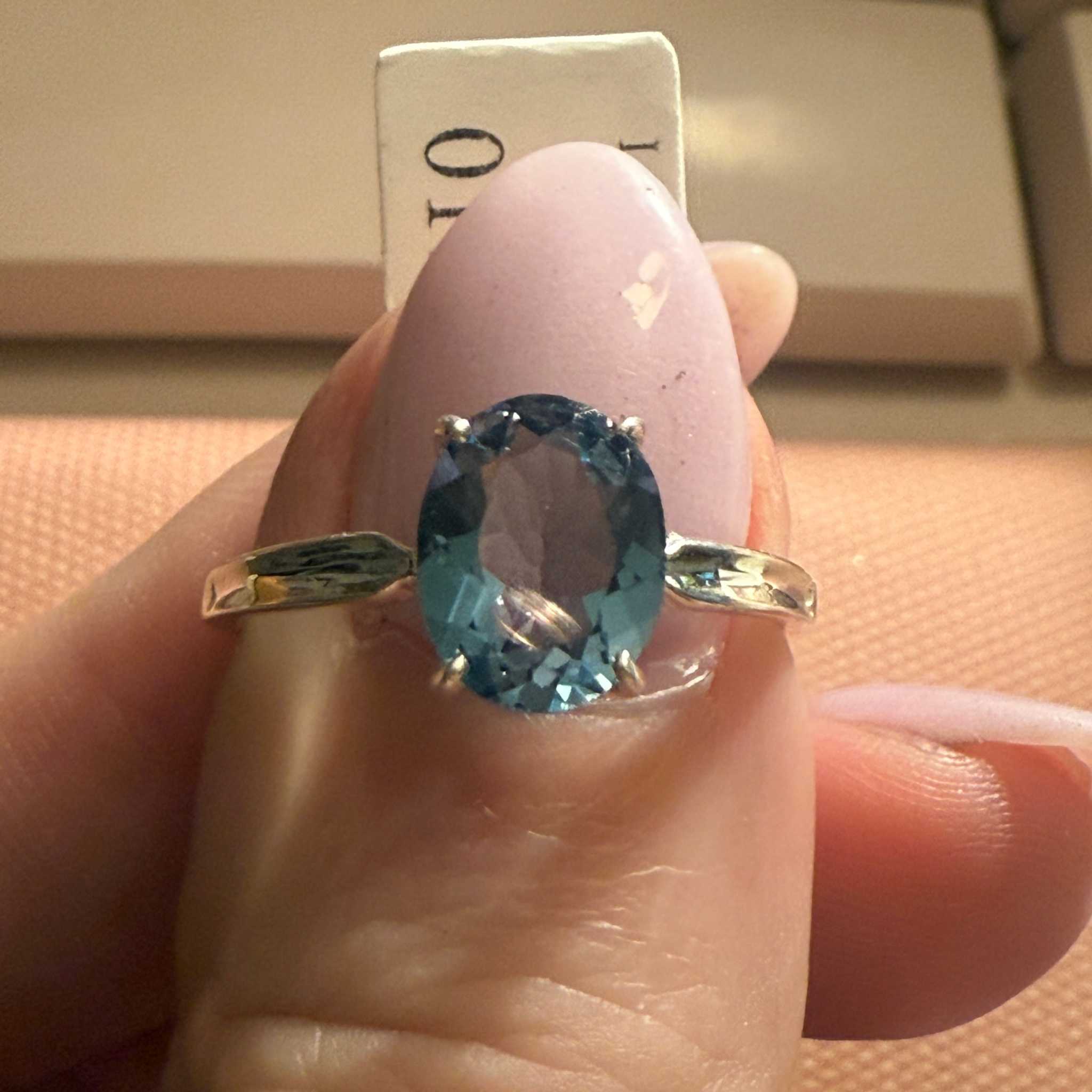 Sterling Silver London Blue Topaz “Still Waters” Ring (Size8) | Rings | Wiccan Center