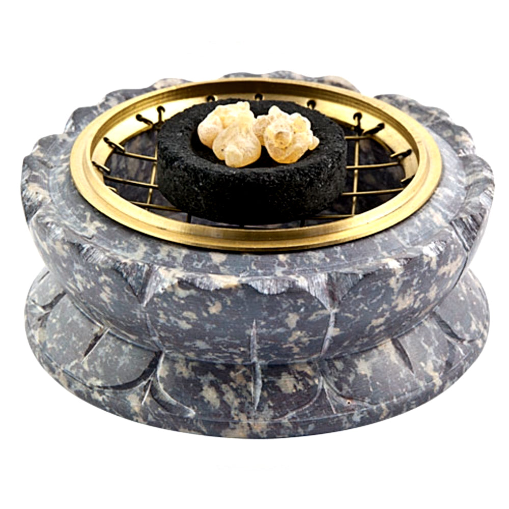 Lotus Carved Charcoal Screen Burner | Incense Burner | Wiccan Center