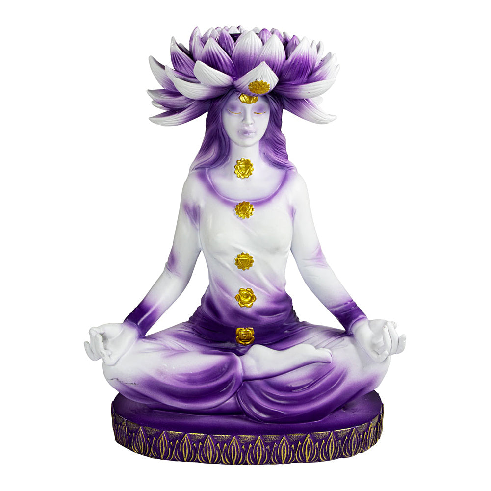 Lotus Chakra Goddess Backflow Incense Burner | Incense Burner | Wiccan Center