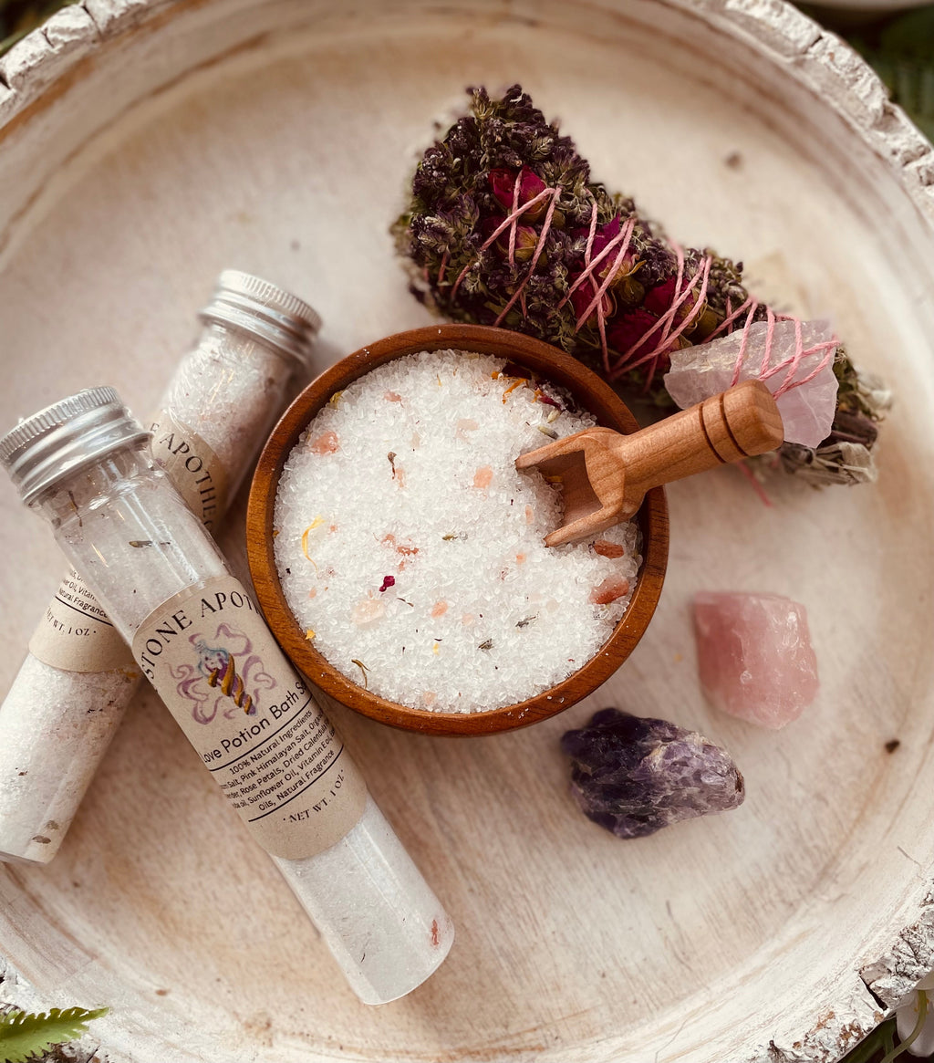 Love Potion Herbal Bath Salt Tube | Body Care & Wellness | Wiccan Center