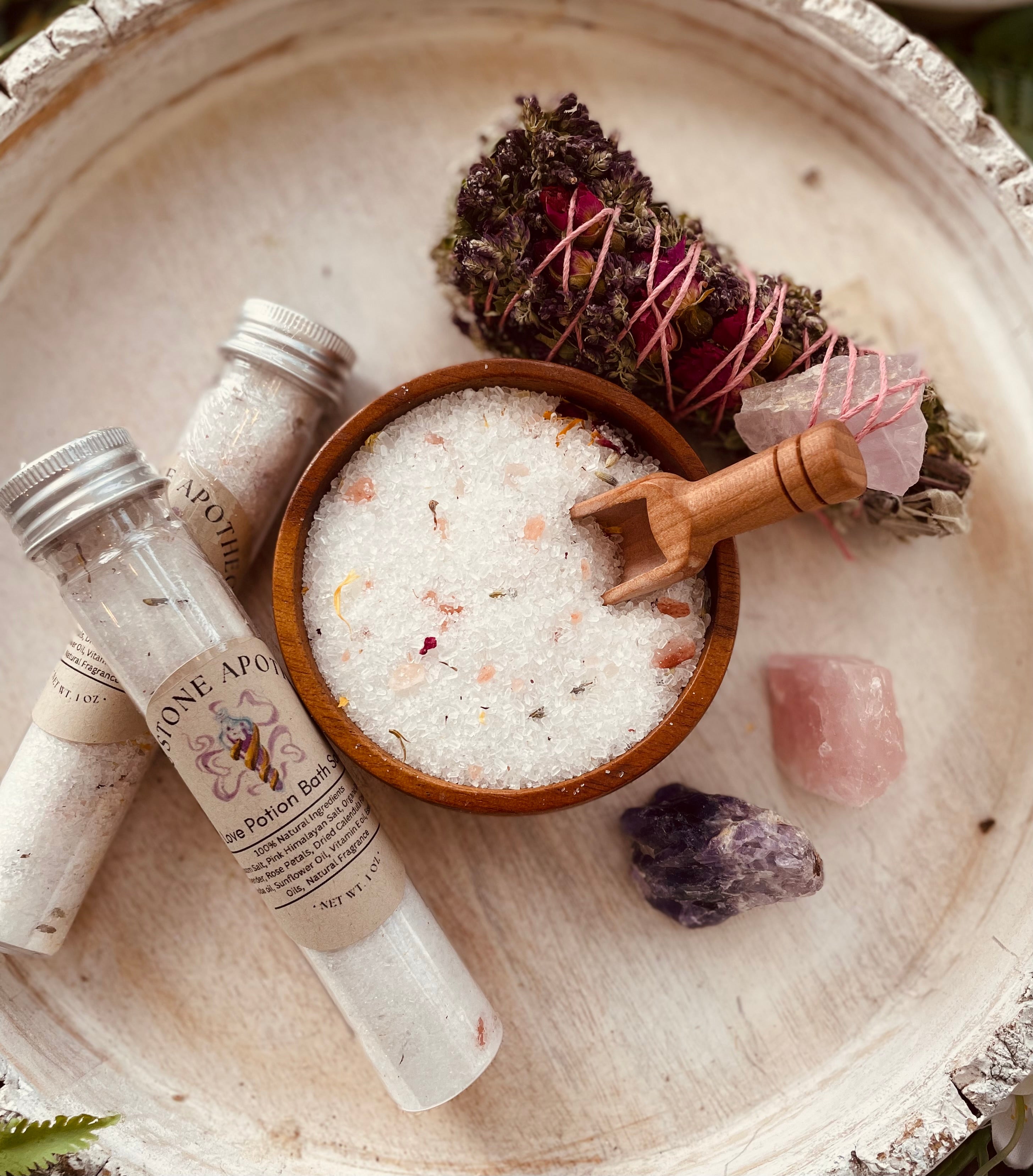 Love Potion Herbal Bath Salt Tube | Body Care & Wellness | Wiccan Center