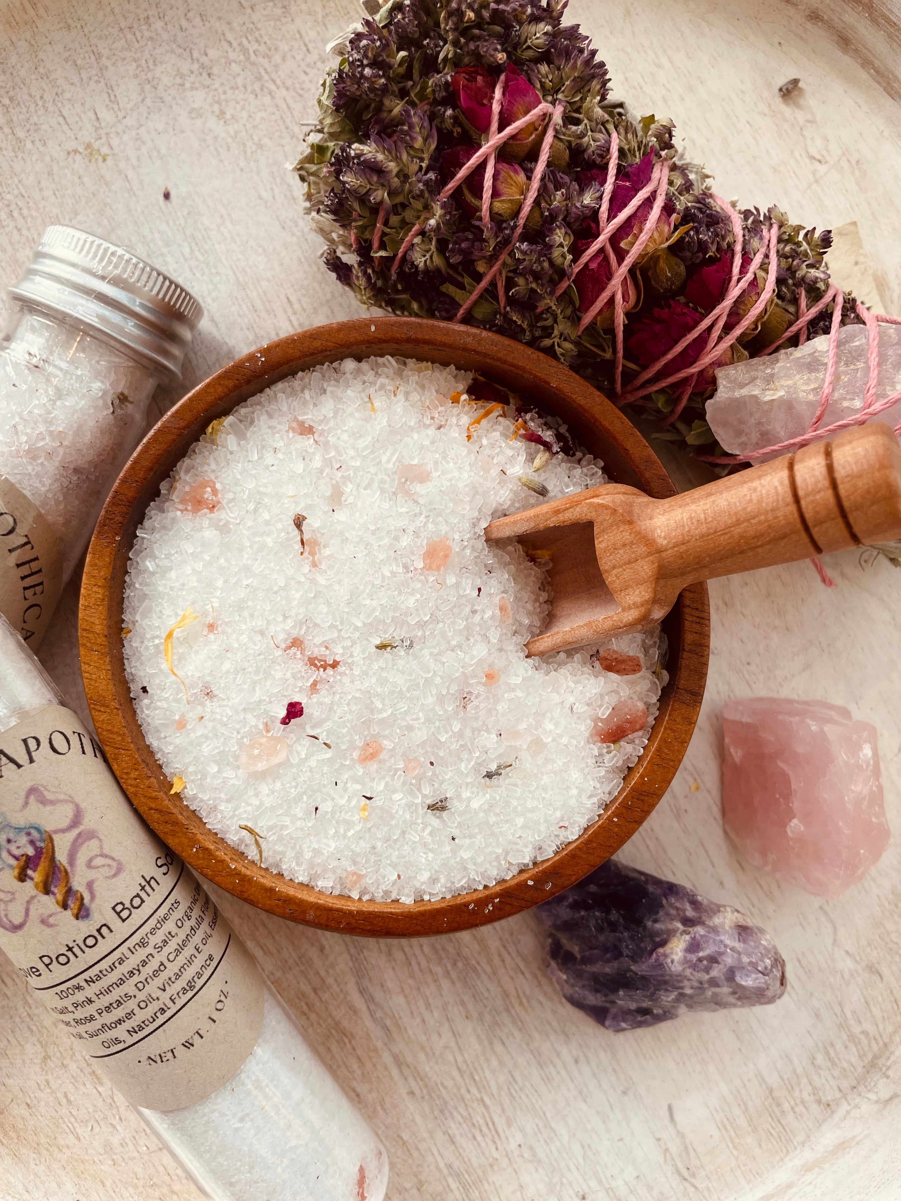 Love Potion Herbal Bath Salt Tube | Body Care & Wellness | Wiccan Center
