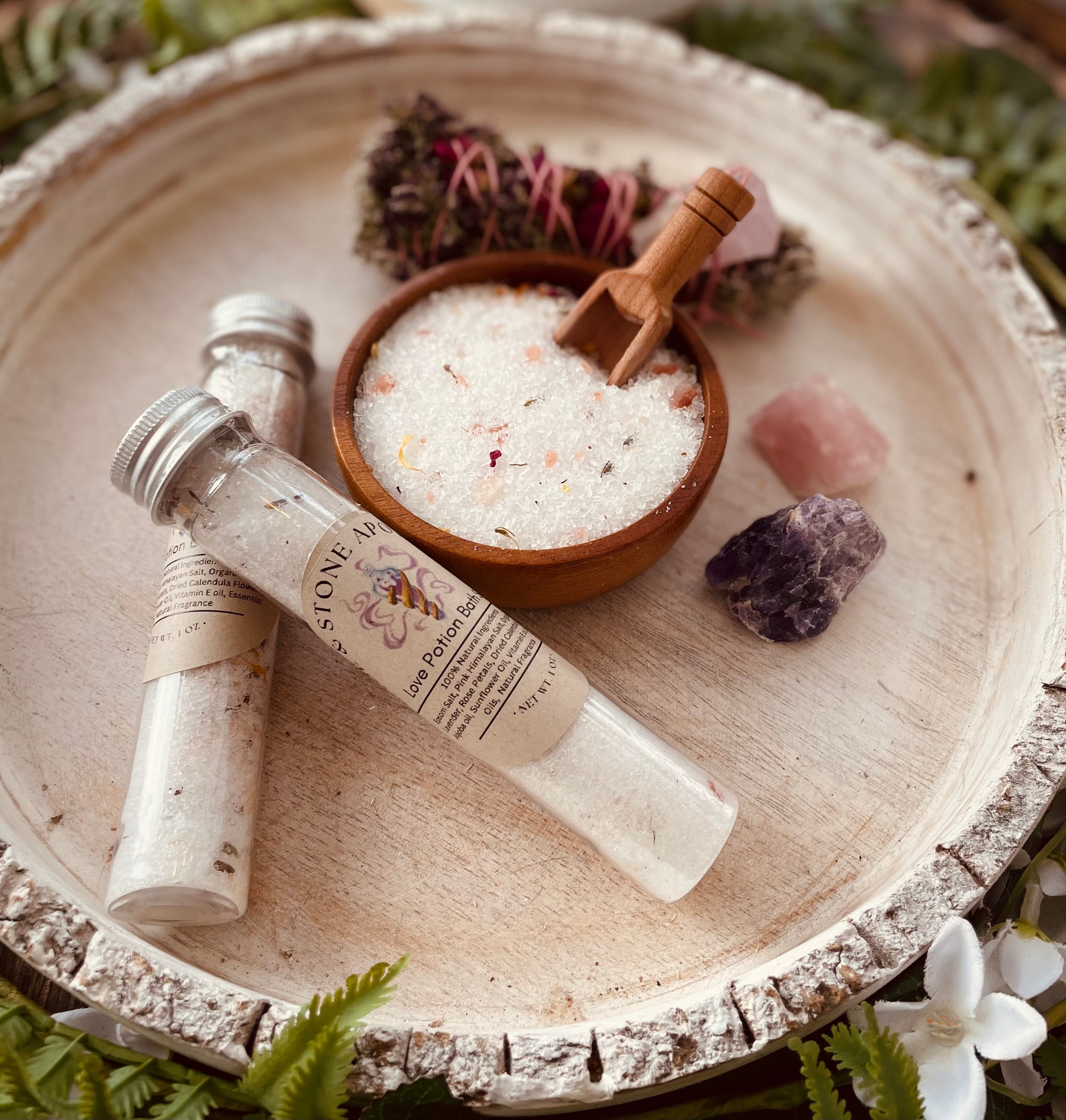Love Potion Herbal Bath Salt Tube | Body Care & Wellness | Wiccan Center