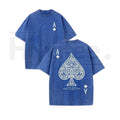 Luck and Strength Vintage Washed T-Shirt – 230G Heavy Cotton Double-Sided Graphic Tee