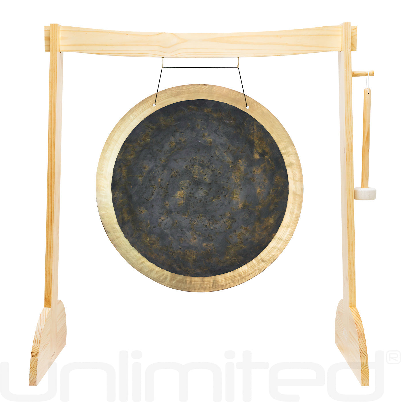 28" to 30" Gongs on the Small Lunaphonic Wood Gong Stand