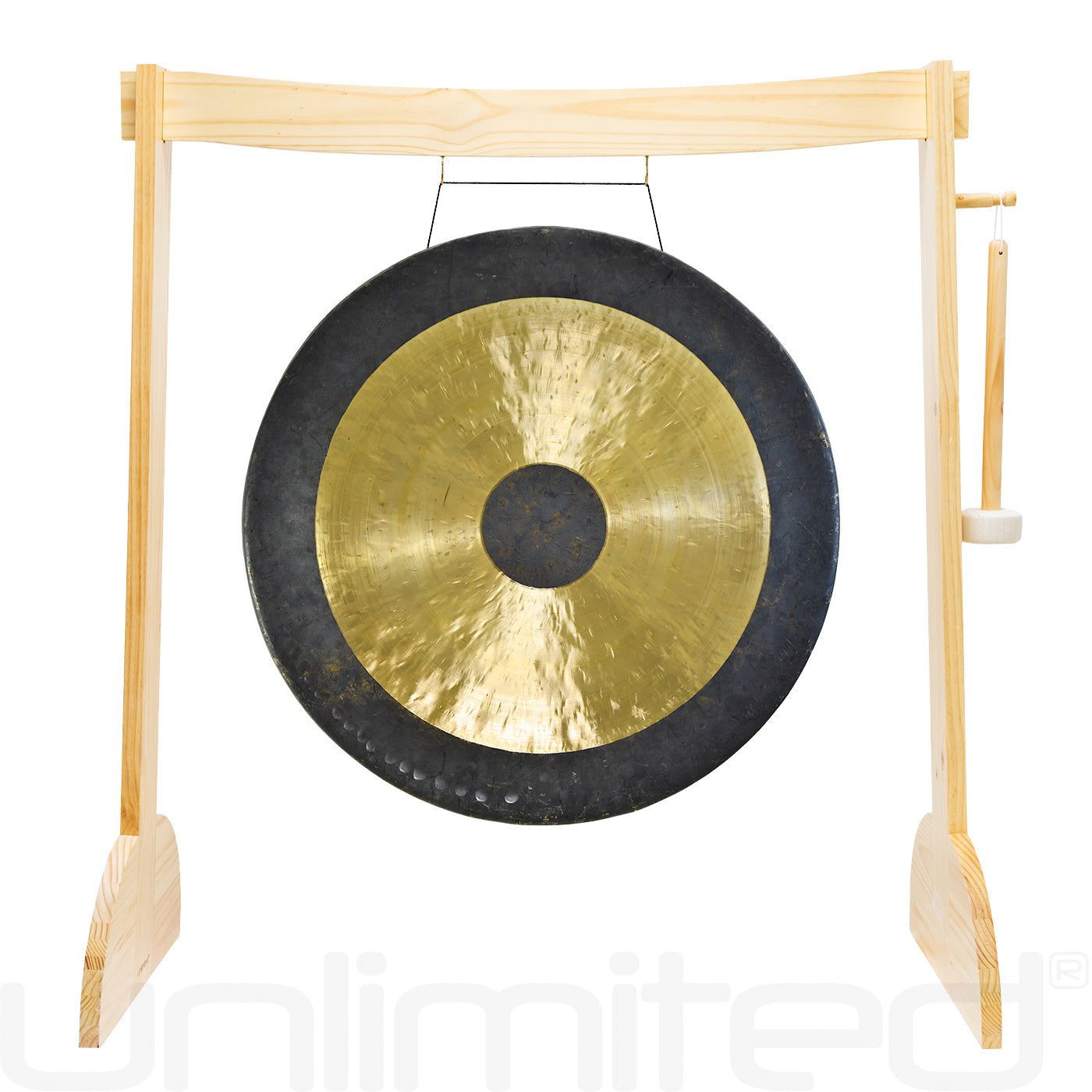 28" to 30" Gongs on the Small Lunaphonic Wood Gong Stand