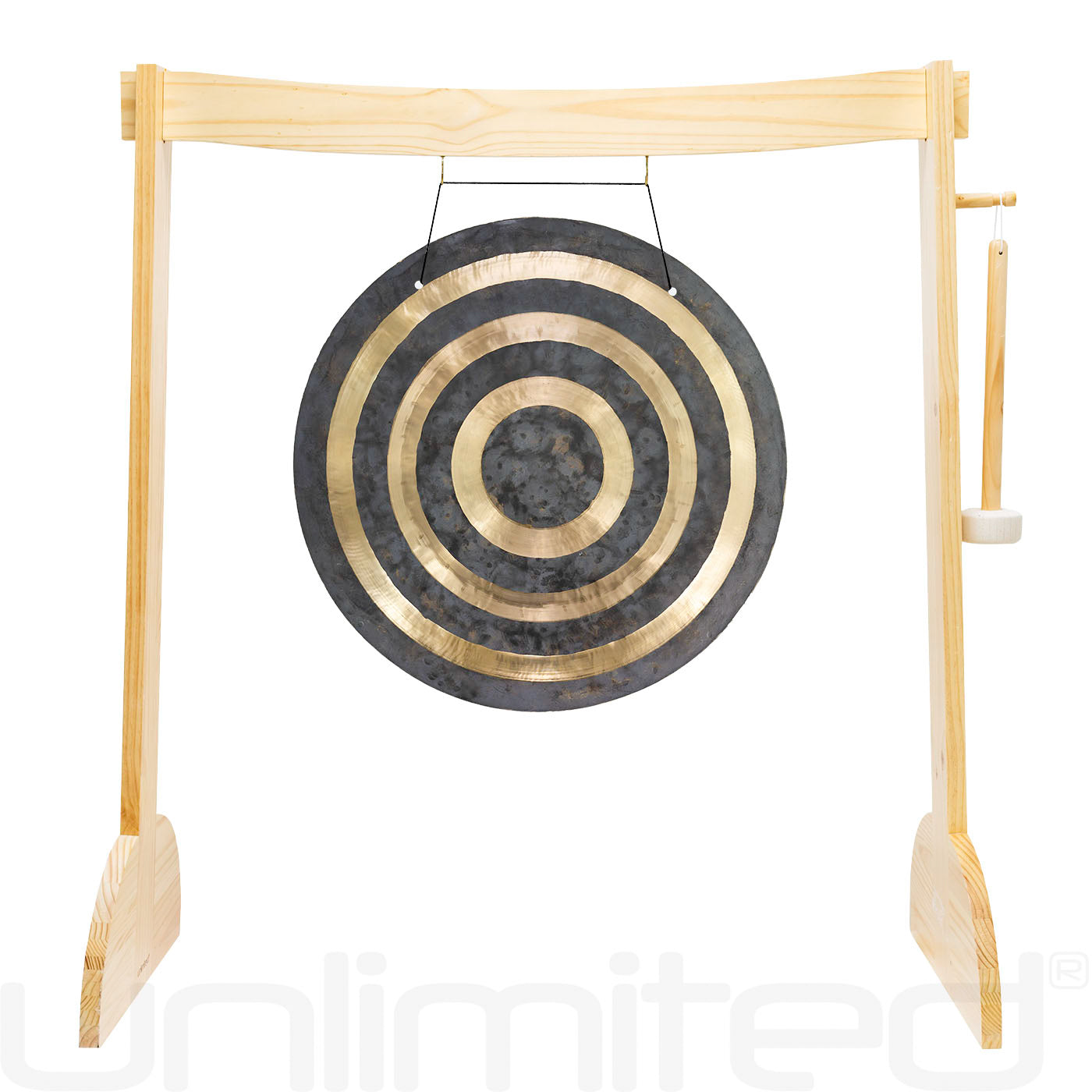 24" to 26" Gongs on the Small Lunaphonic Wood Gong Stand