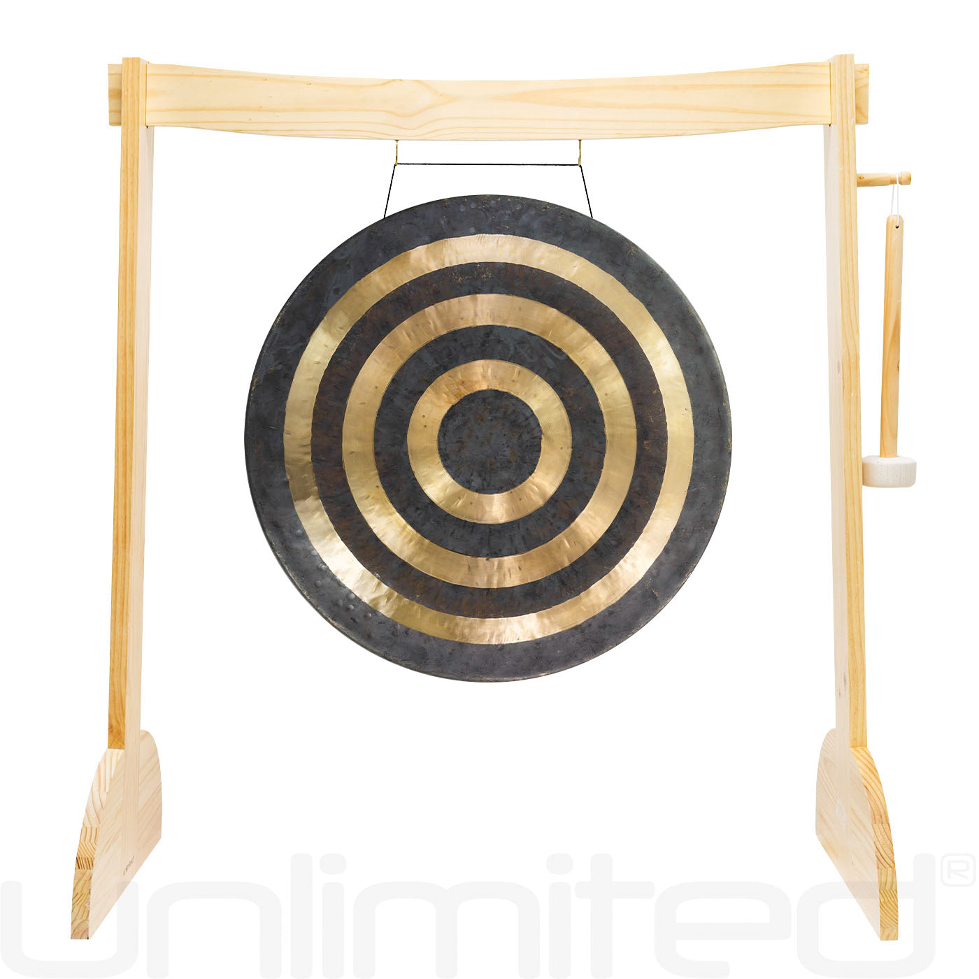 24" to 26" Gongs on the Small Lunaphonic Wood Gong Stand
