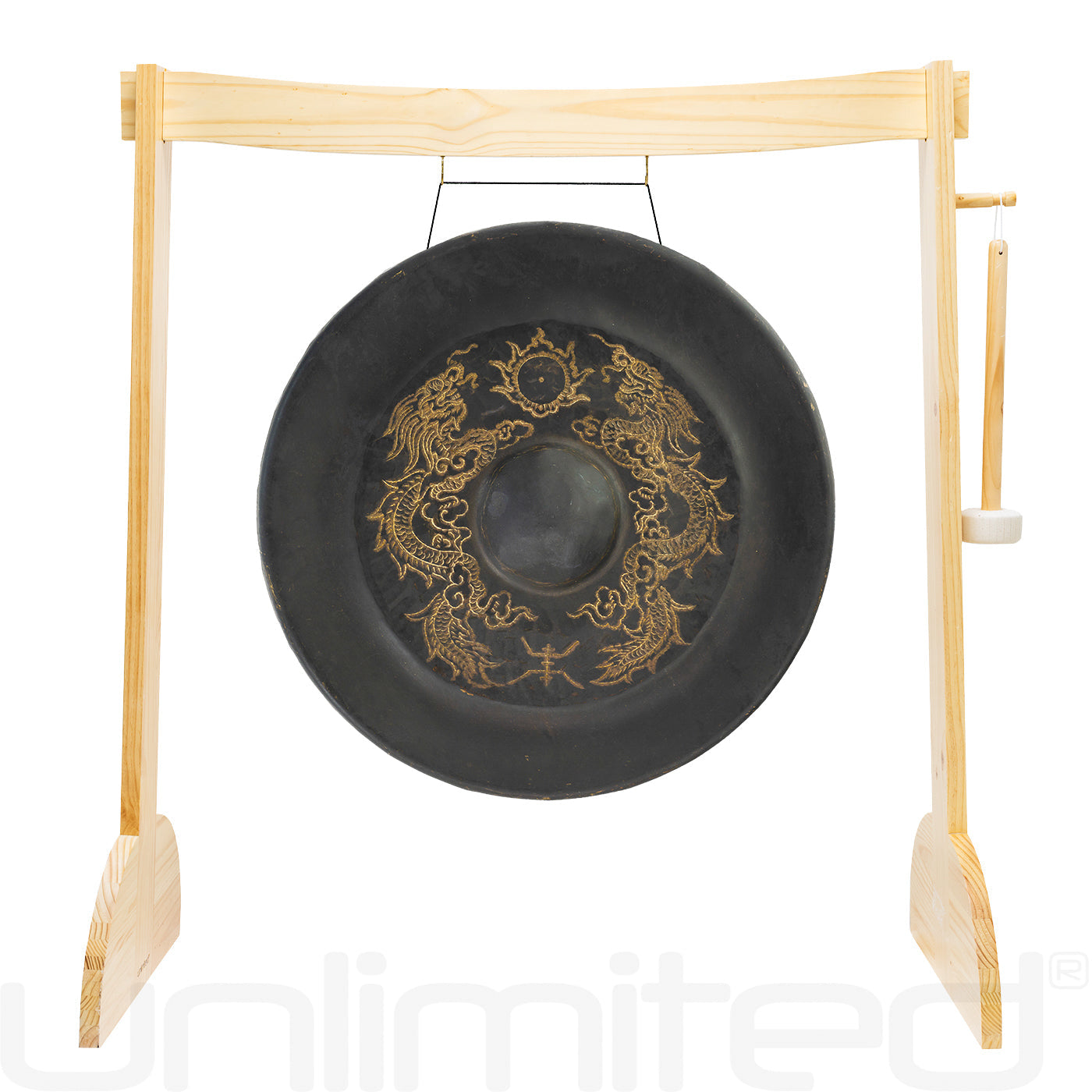 20" to 36" Vietnamese Dragon Gongs on Stands | Gong & Stand Combo | Wiccan Center