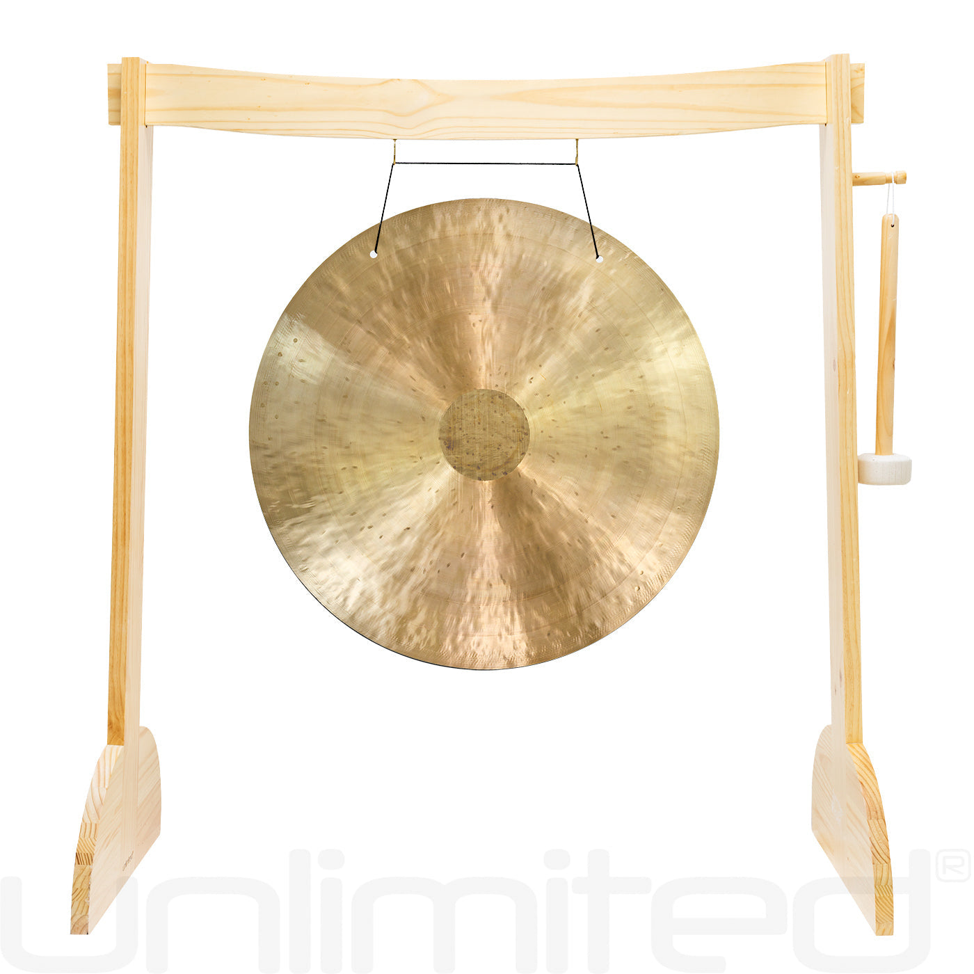 32" Gongs on the Lunaphonic Wood Gong Stand