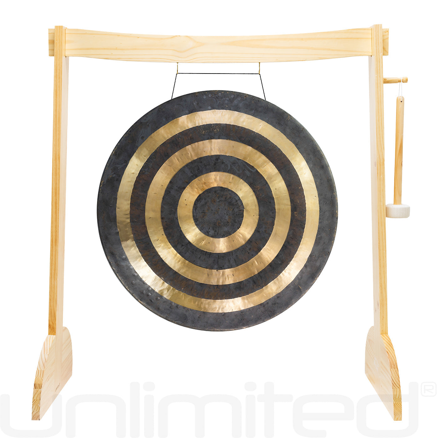 32" Gongs on the Lunaphonic Wood Gong Stand