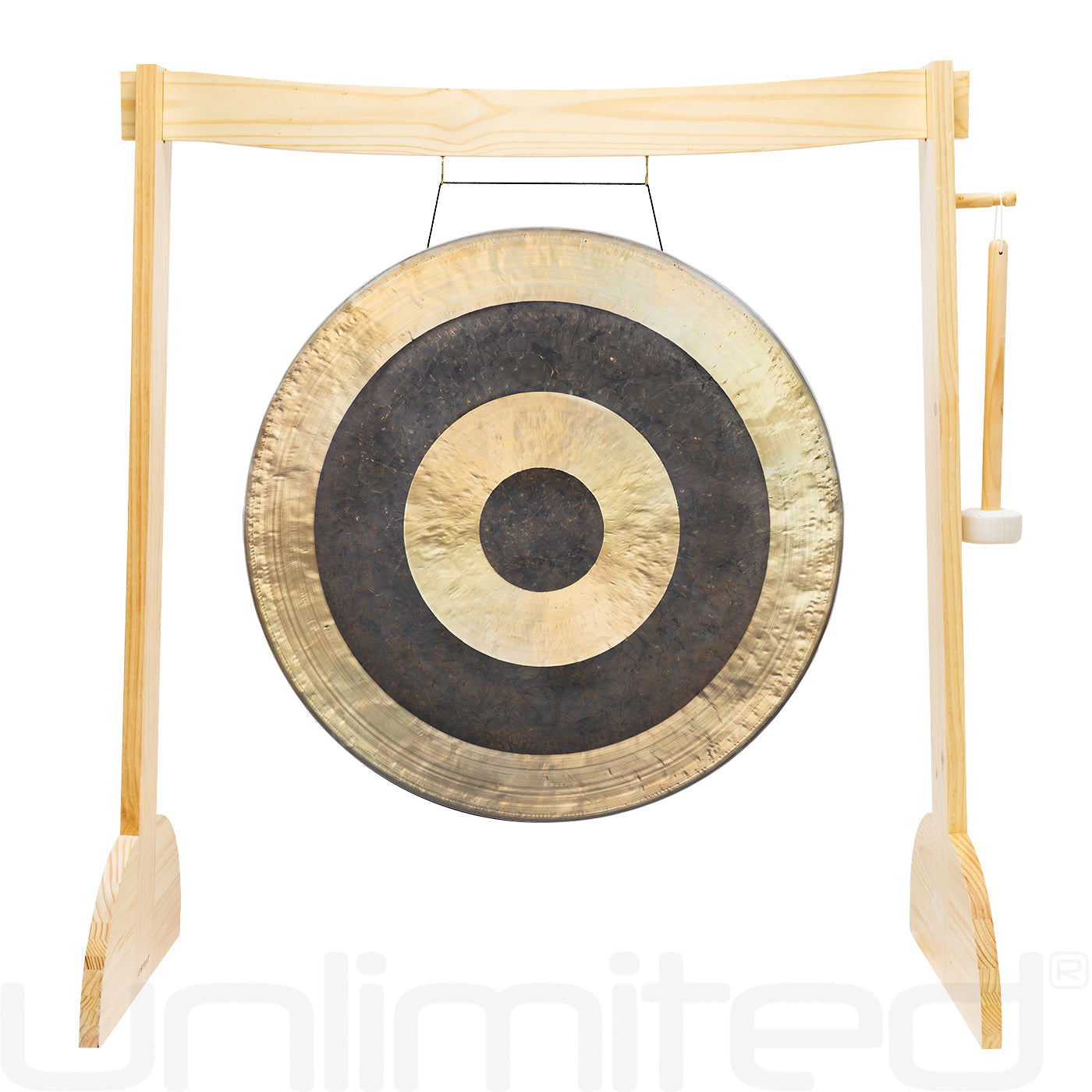 32" Gongs on the Lunaphonic Wood Gong Stand